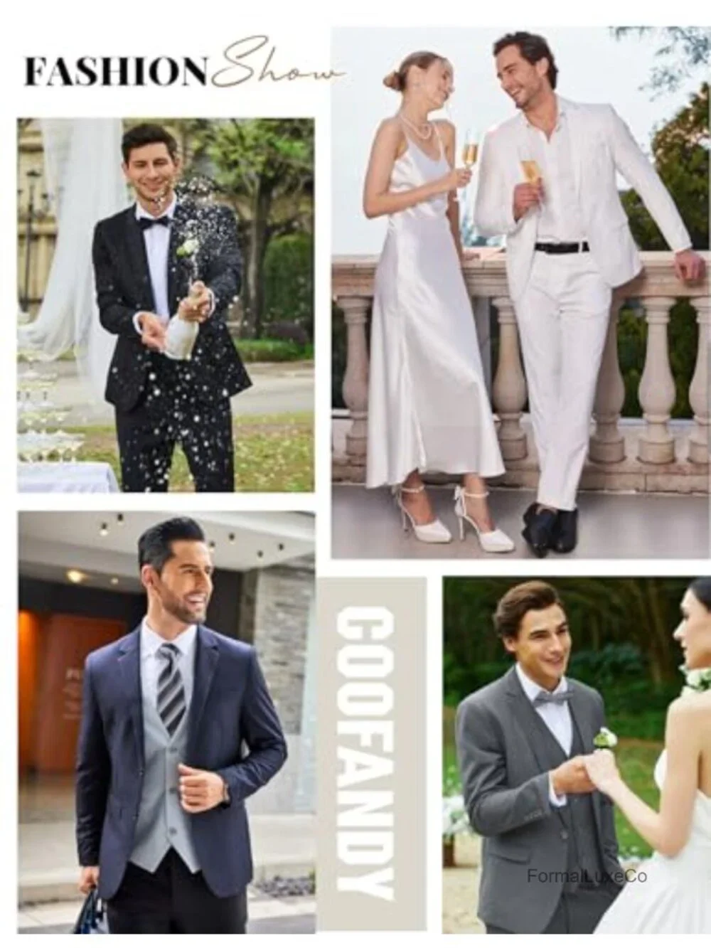Men's 2pc Classic Dress Suit Set Wedding Prom Tuxedo Blazer